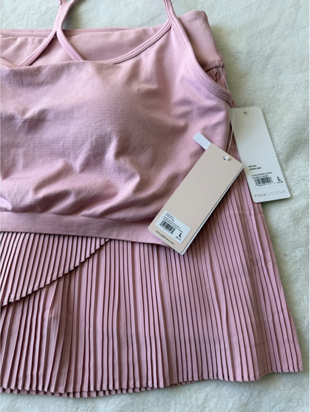 Yogalicious 2-Piece Set, Pink, Size L — NWT